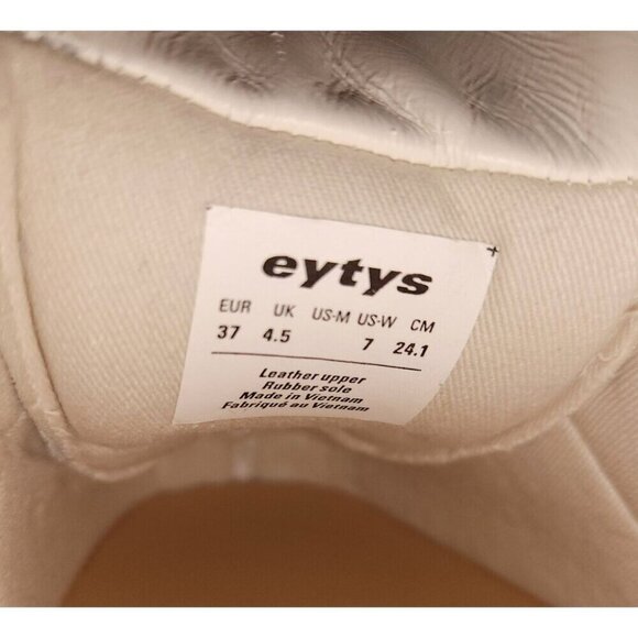 Eytys Angel Patent Sneaker Size 37 7 White Womens Leather Shoes $325 - Picture 10 of 12